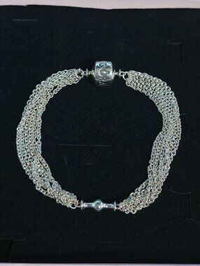 Authentic Pandora Multi-Strand Mesh One Station Clip Capture Bracelet – 591701